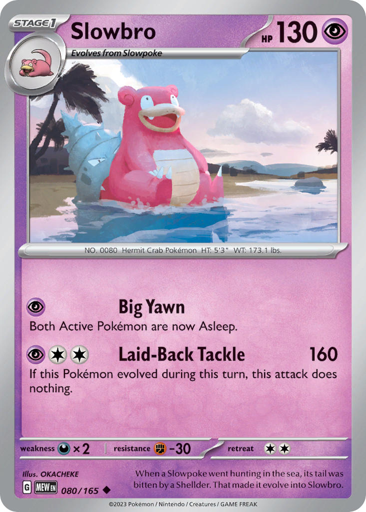 Slowbro 080/165 Reverse holo