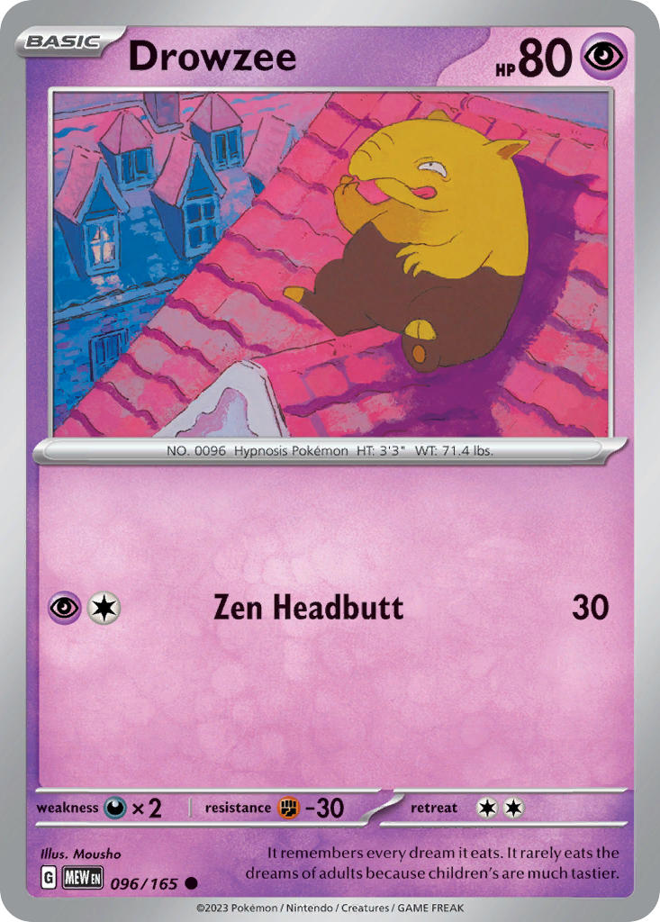 Drowzee 096/165 Reverse holo