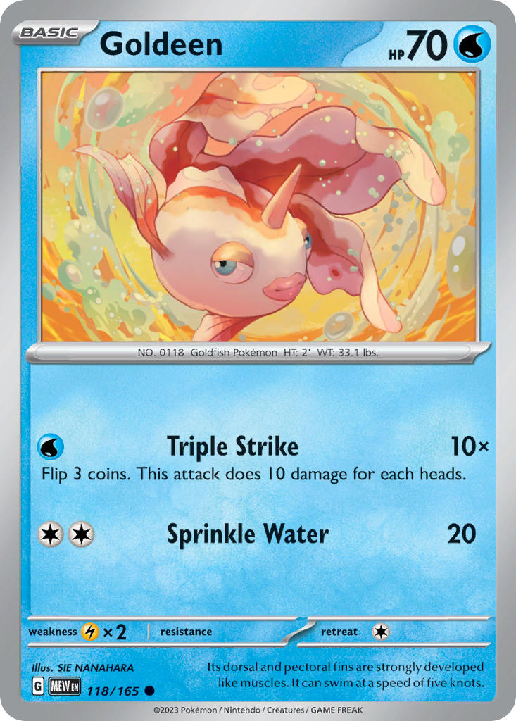 Goldeen 118/165 Reverse holo