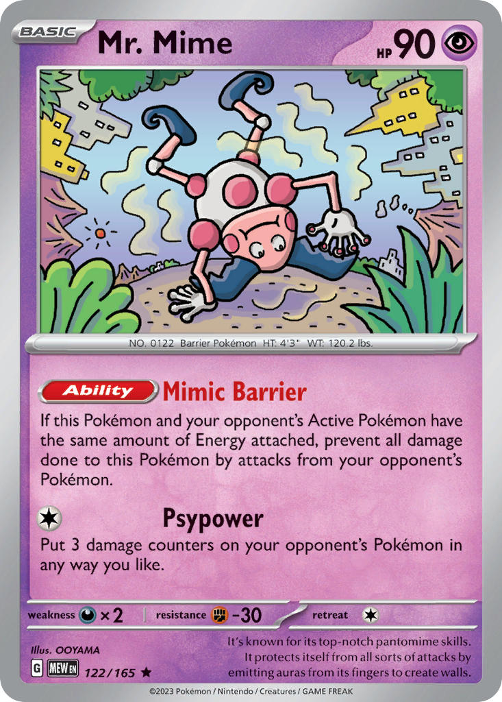 Mr. Mime 122/165 Reverse holo