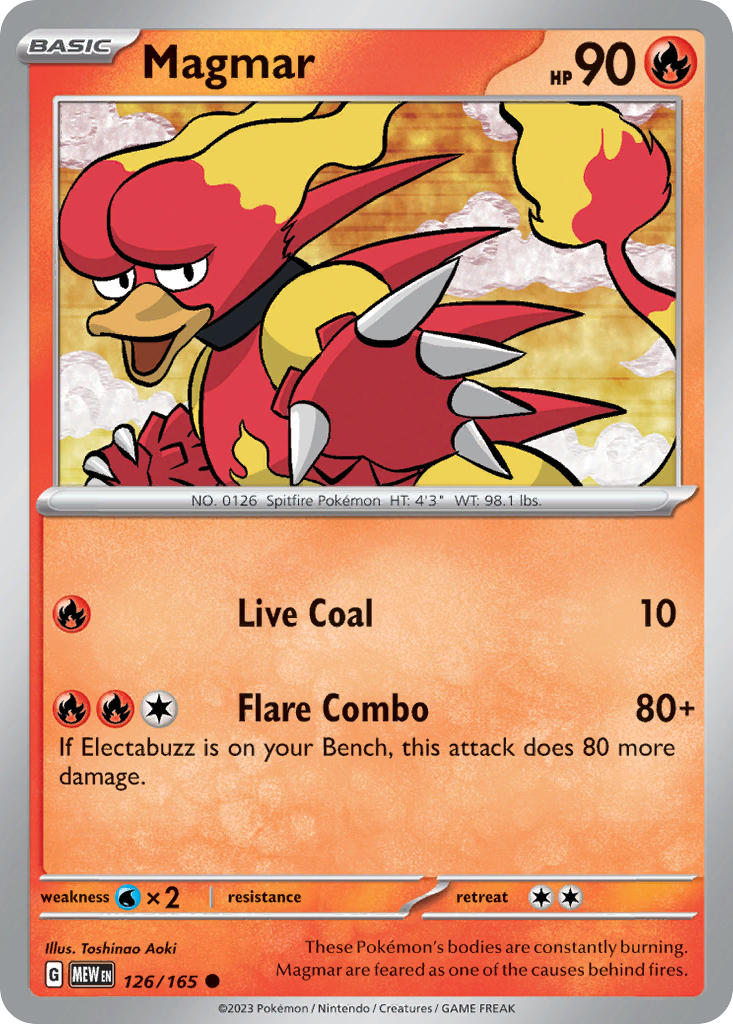 Magmar 126/165 Reverse holo