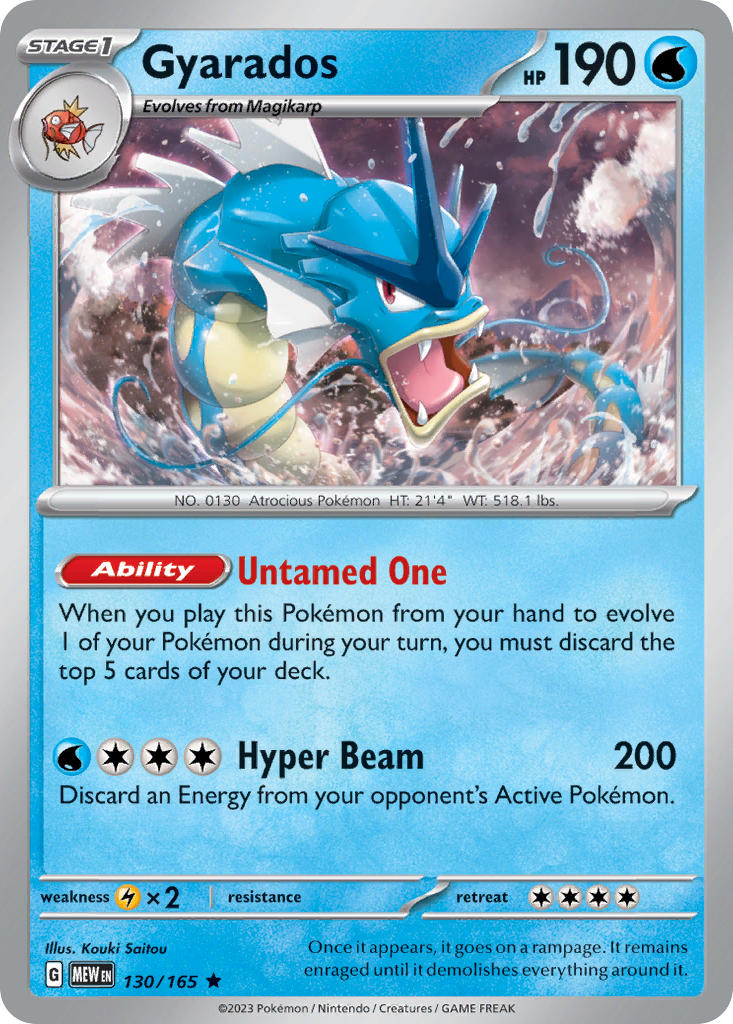 Gyarados 130/165 Reverse holo