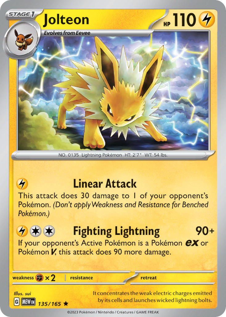 Jolteon 135/165 Reverse holo