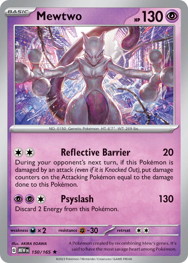 Mewtwo 150/165 Reverse holo