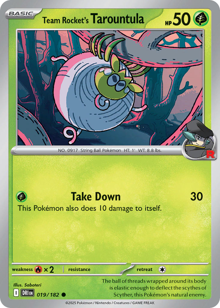 Team Rocket's Tarountula 19/182