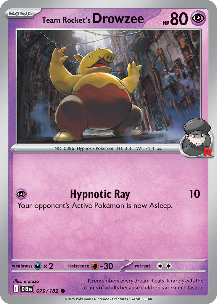Team Rocket's Drowzee 79/182