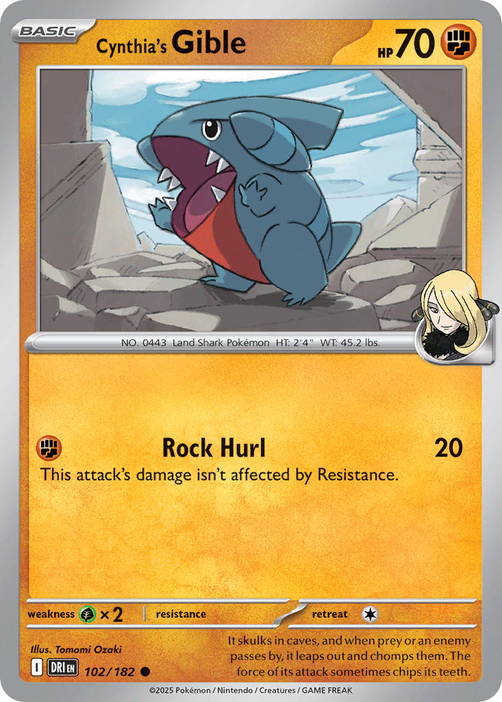 Cynthia's Gible 102/182