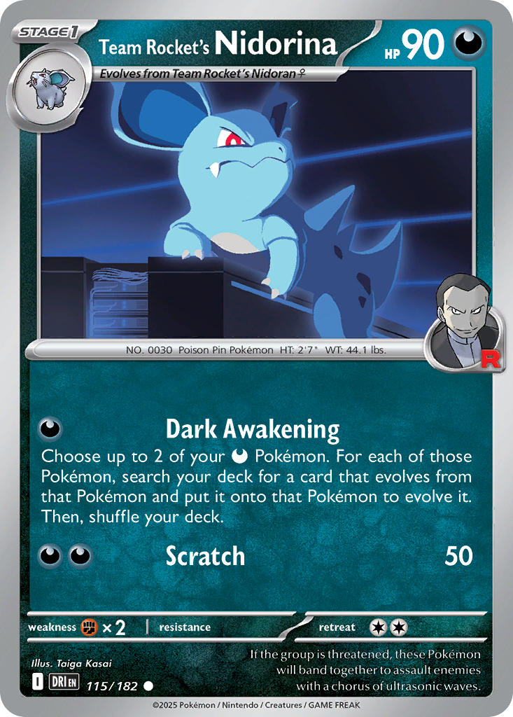 Team Rocket's Nidorina 115/182
