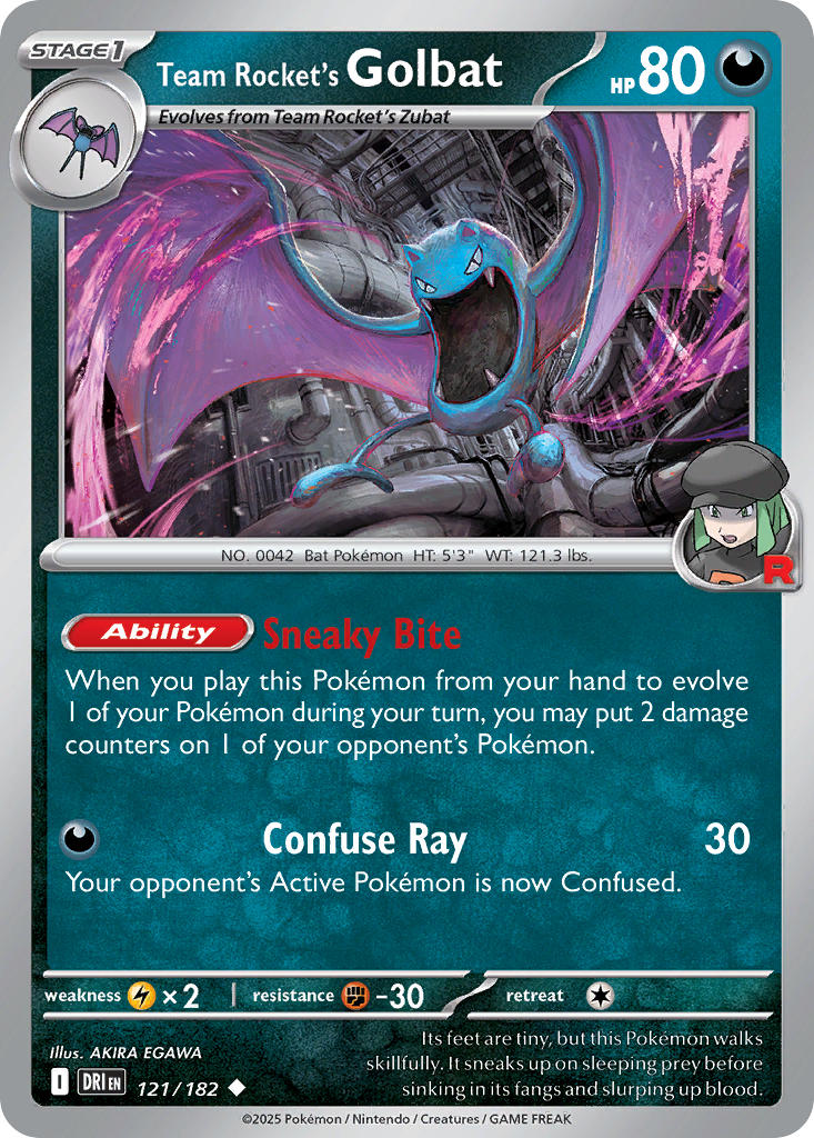 Team Rocket's Golbat 121/182