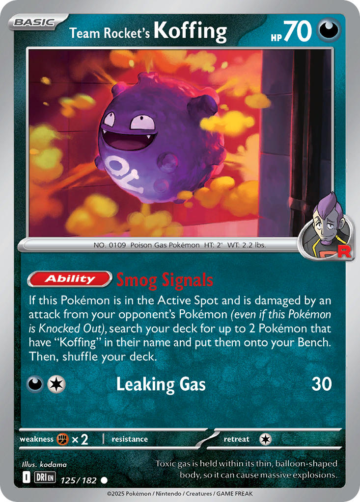 Team Rocket's Koffing 125/182