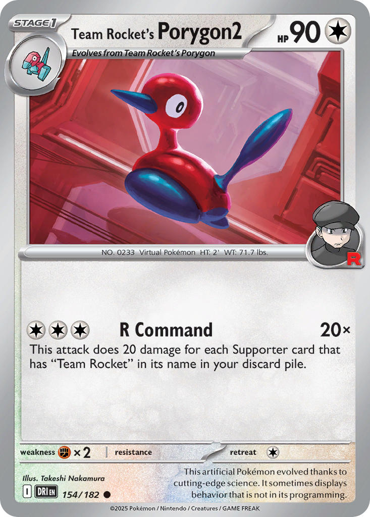 Team Rocket's Porygon2 154/182