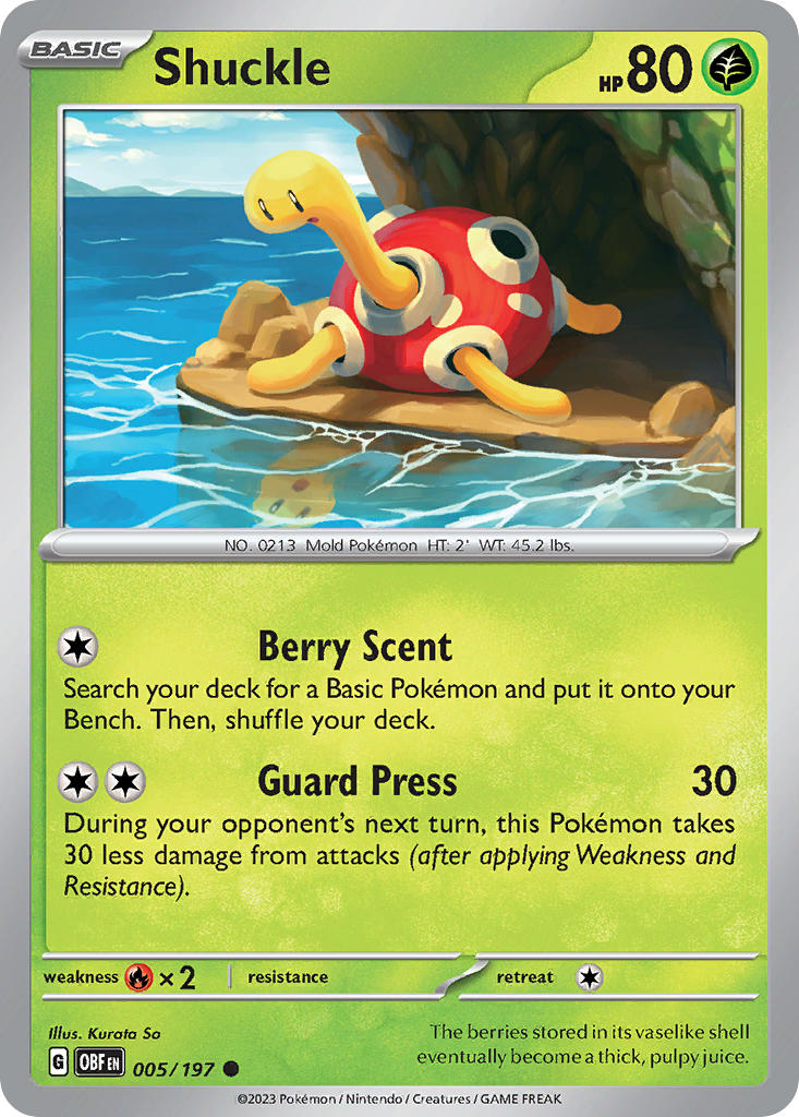 Shuckle 005/197 Reverse holo