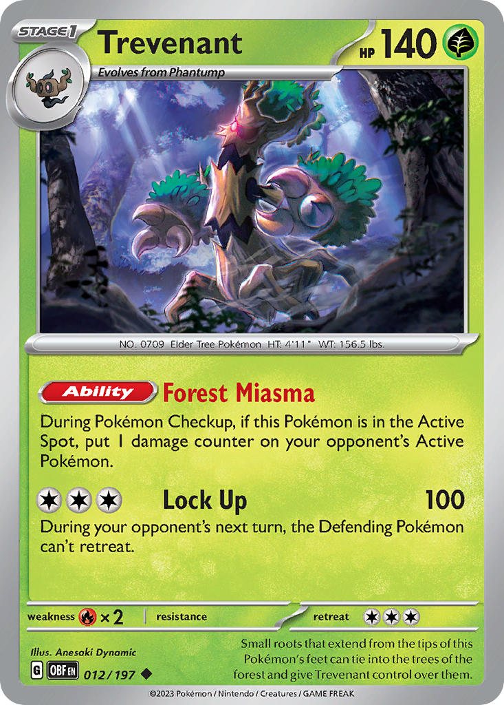 Trevenant 012/197 Reverse holo