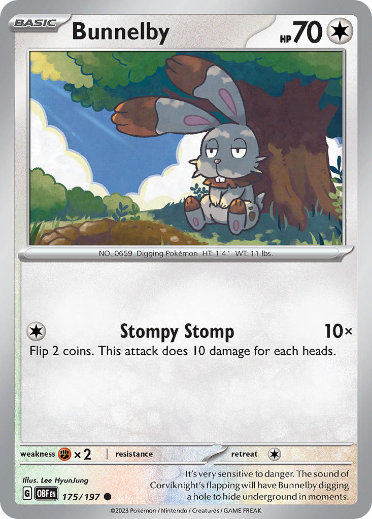Bunnelby 175/197 Reverse holo