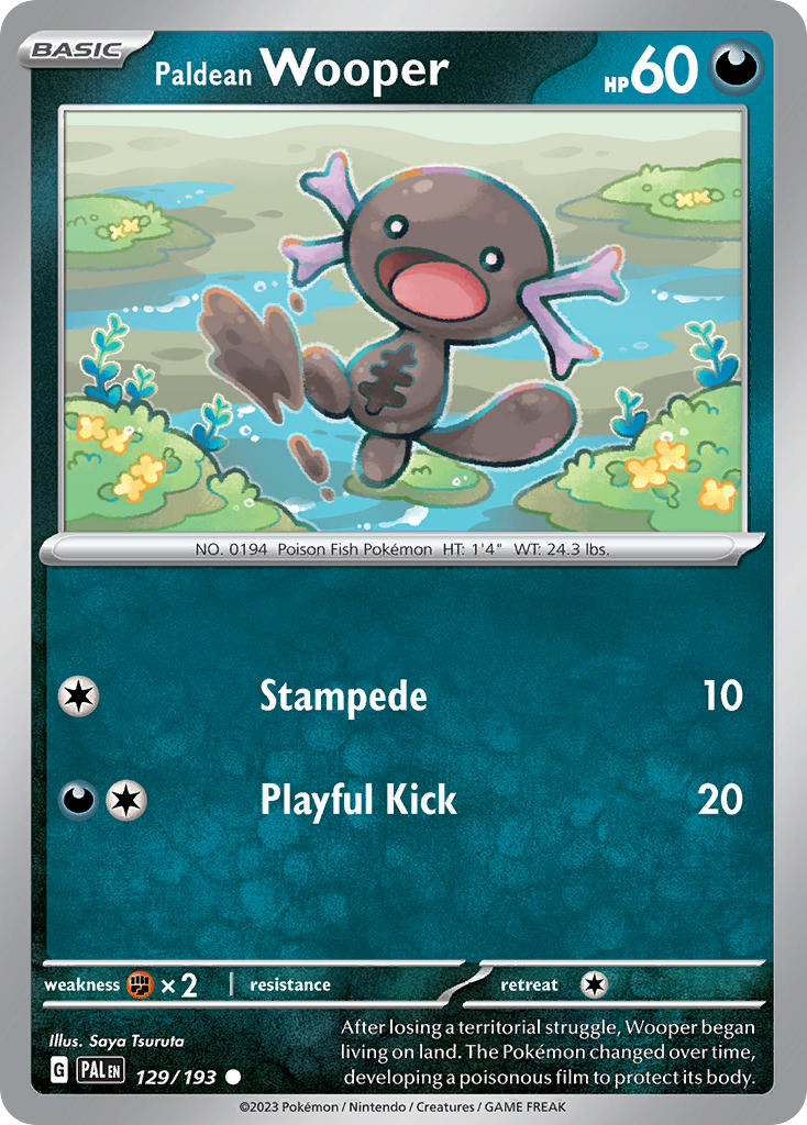 Paldean Wooper 129/193 Reverse holo