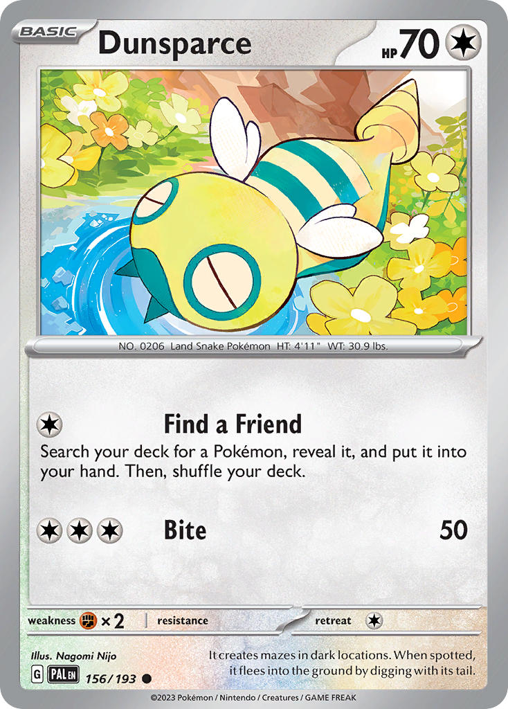 Dunsparce 156/193 Reverse holo