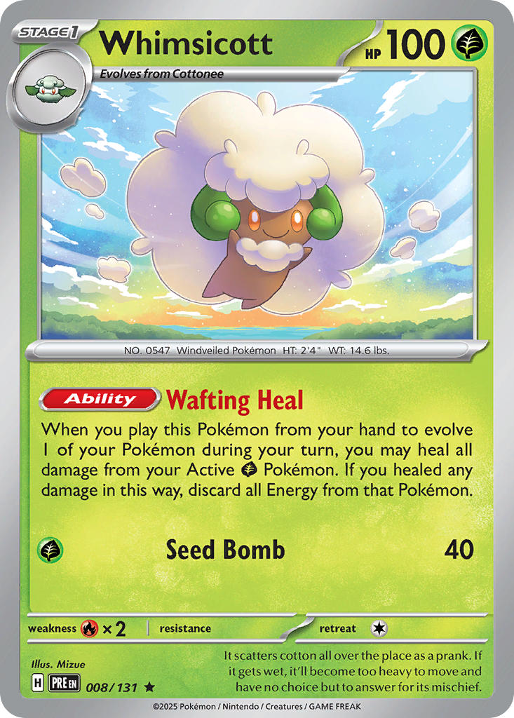 Whimsicott 008/131 Reverse holo