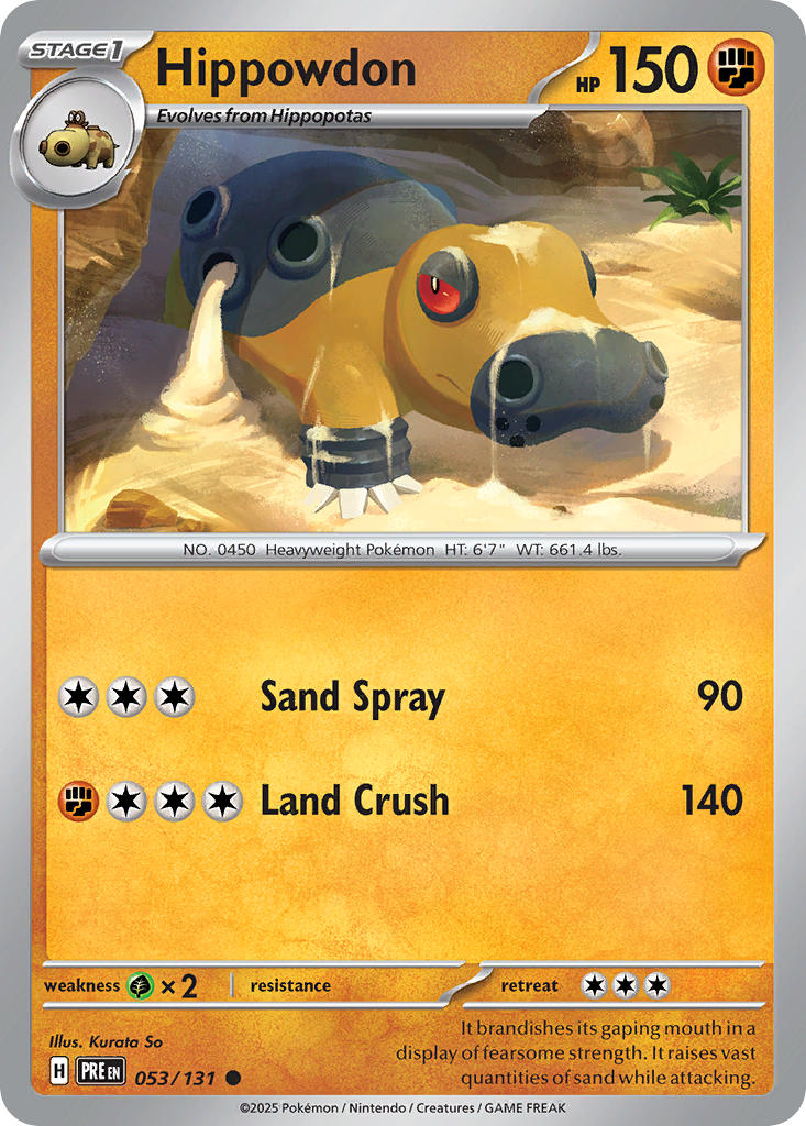 Hippowdon 053/131 Reverse holo
