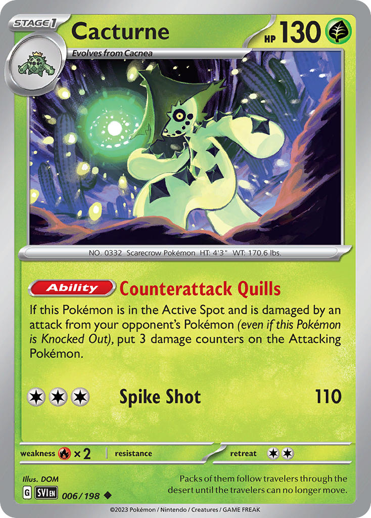 Cacturne 6/198 Reverse holo