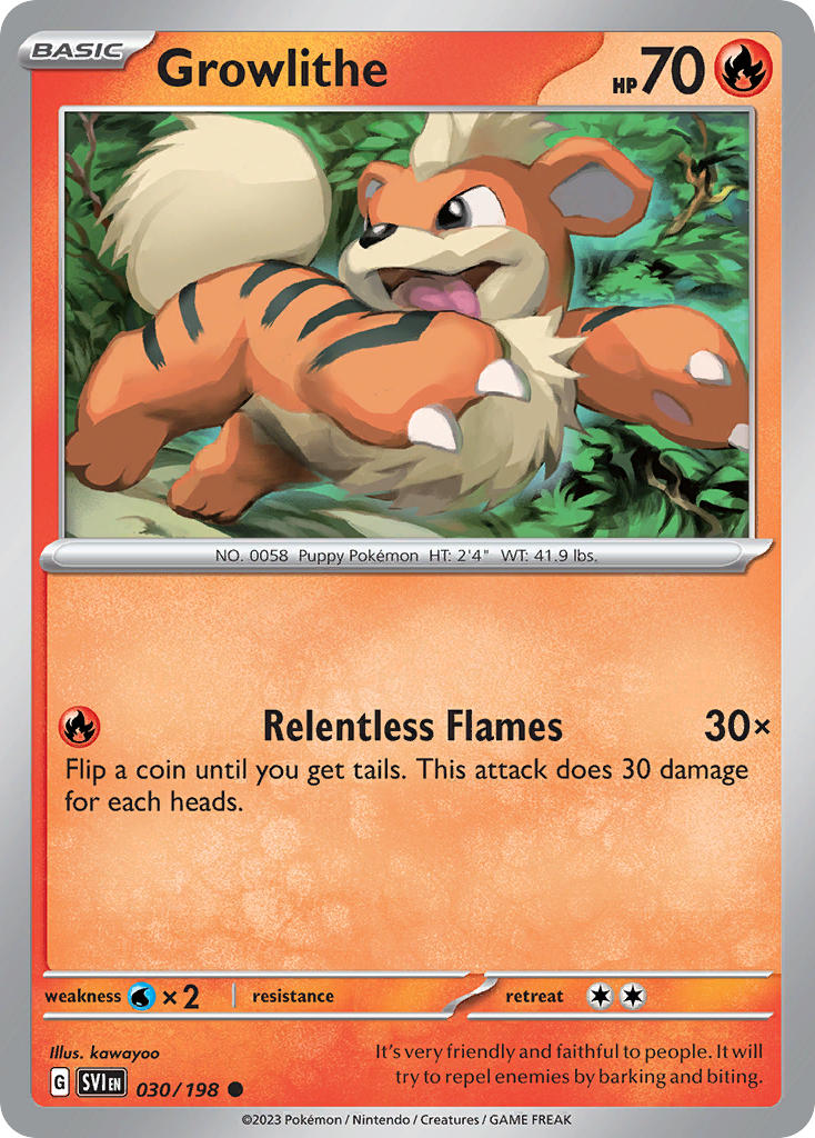 Growlithe 30/198 Reverse holo