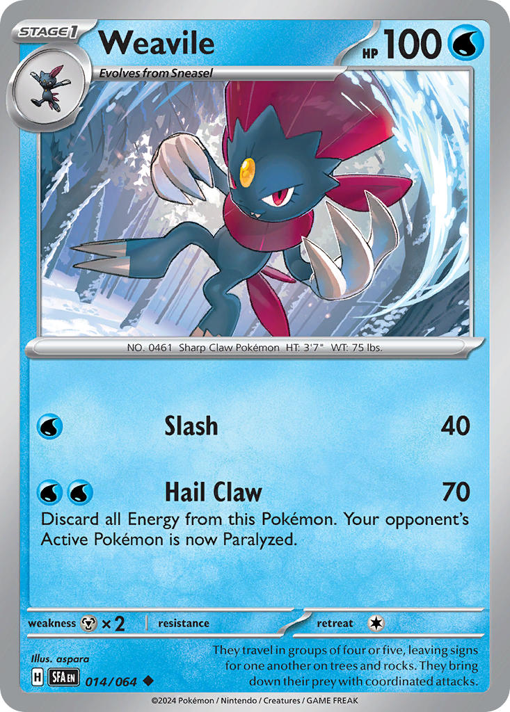 Weavile 014/064 Reverse holo