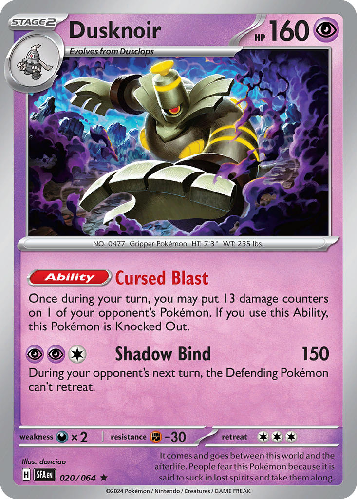 Dusknoir 020/064 Reverse holo