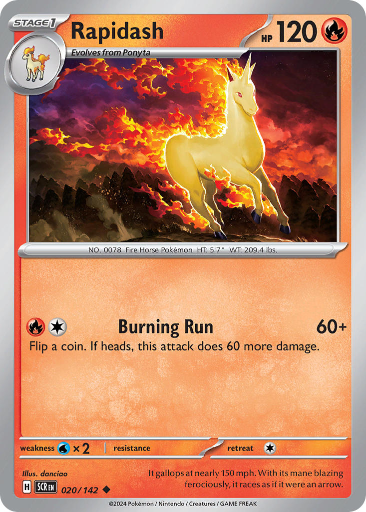 Rapidash 020/142 Reverse holo