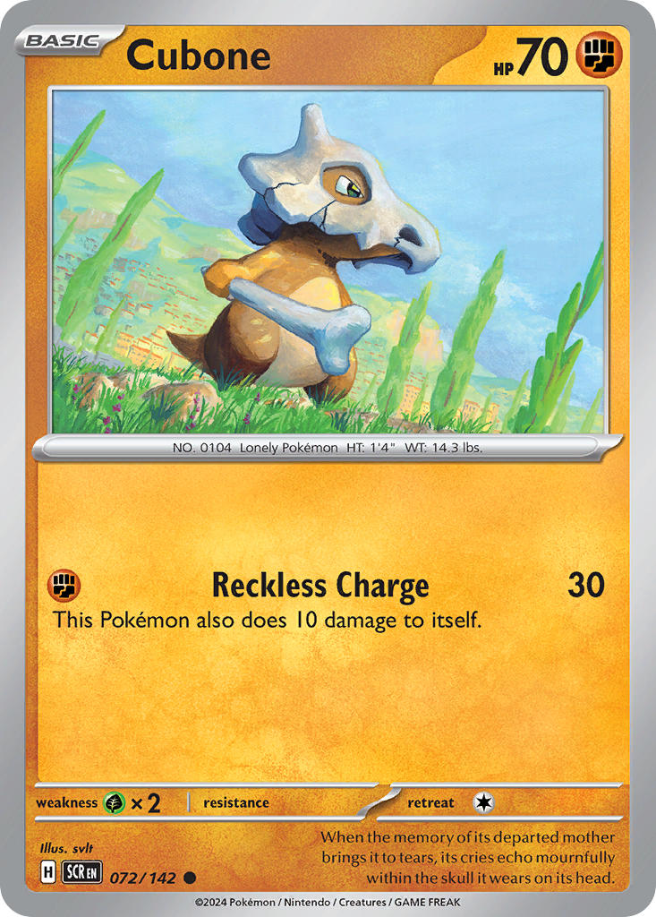 Cubone 072/142 Reverse holo