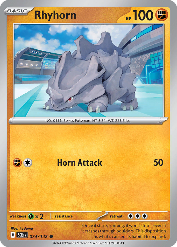 Rhyhorn 074/142 Reverse holo