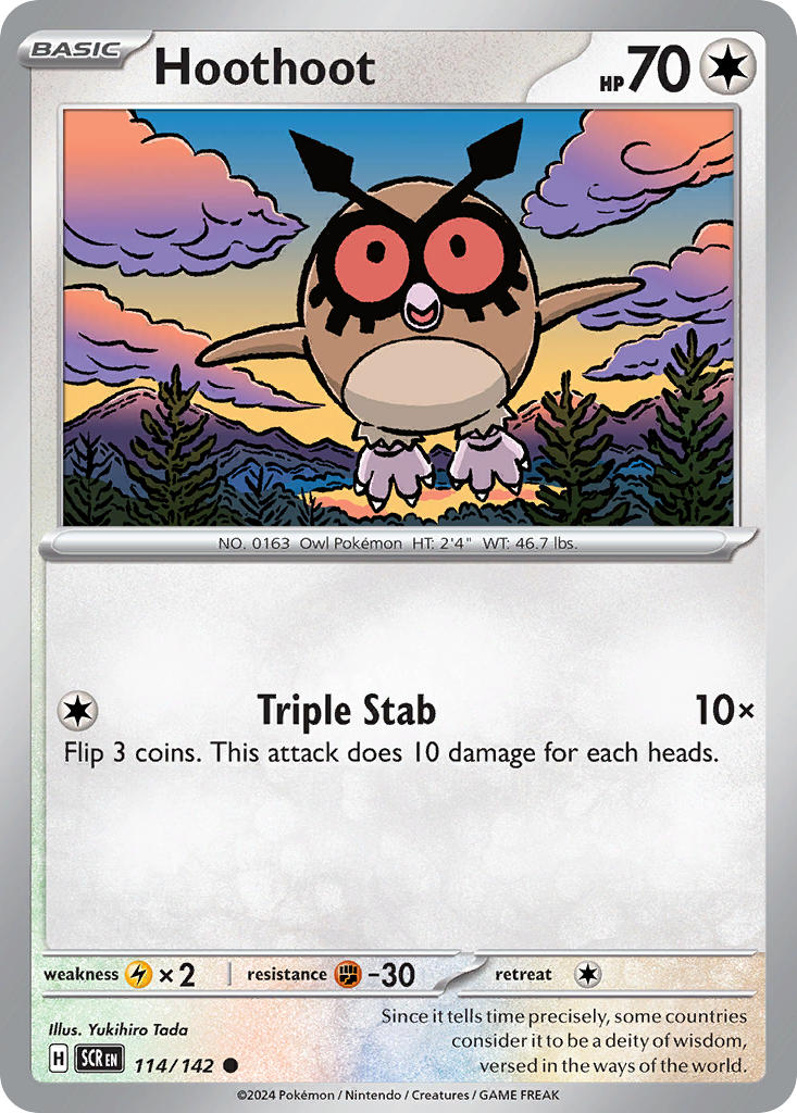 Hoothoot 114/142 Reverse holo