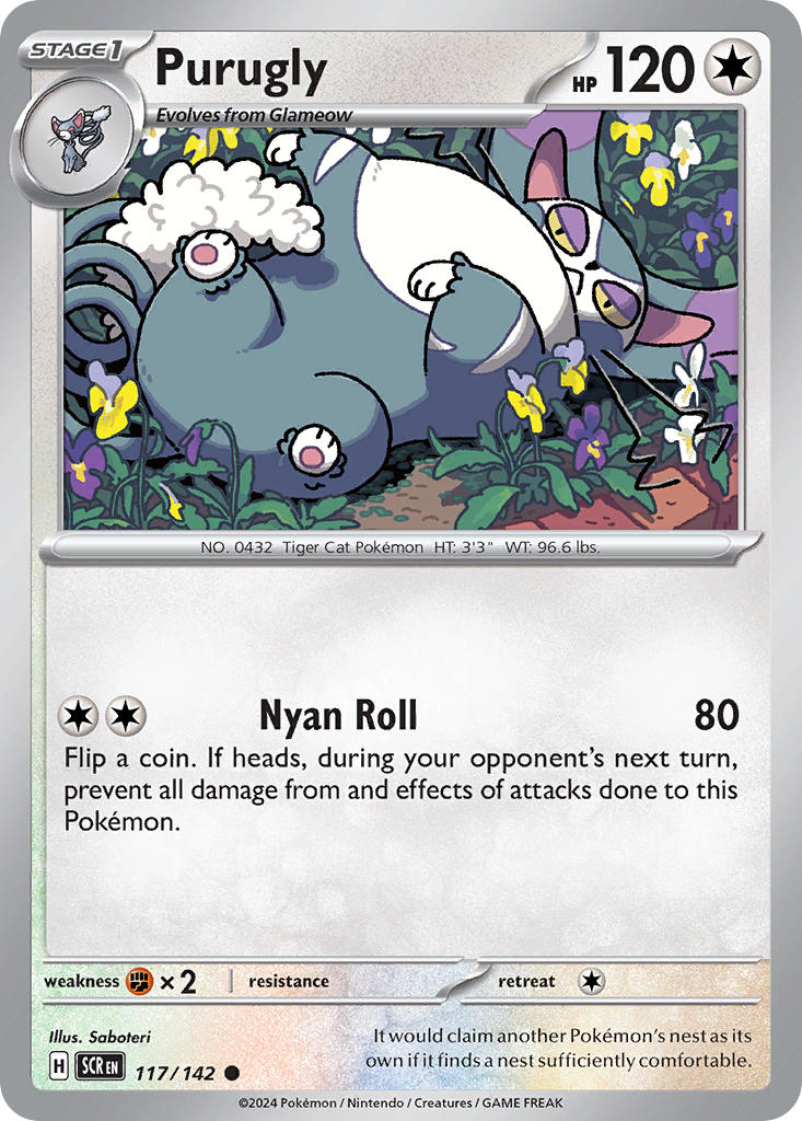 Purugly 117/142 Reverse holo
