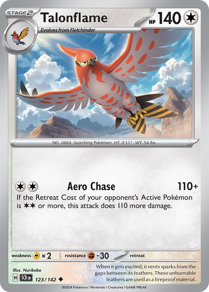 Talonflame 123/142 Reverse holo