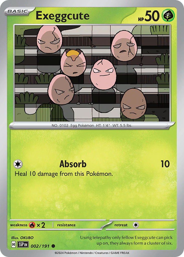 Exeggcute 002/191 Reverse holo
