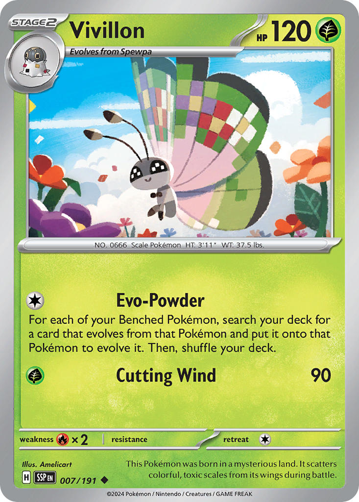 Vivillon 007/191 Reverse holo