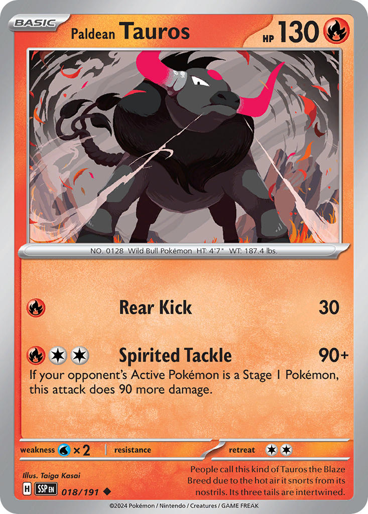 Paldean Tauros 018/191 Reverse holo