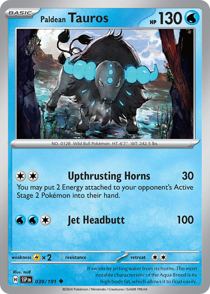 Paldean Tauros 039/191 Reverse holo