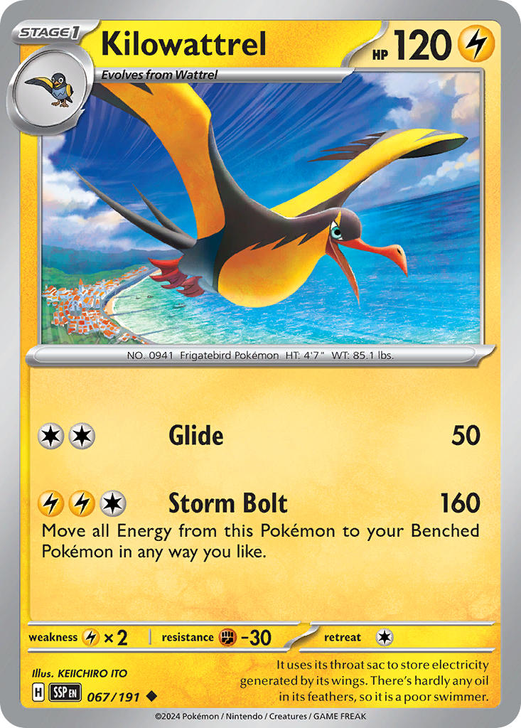 Kilowattrel 067/191 Reverse holo
