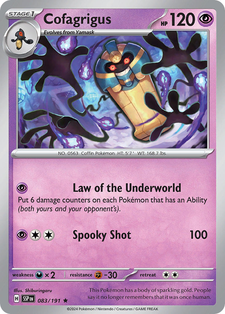 Cofagrigus 083/191 Reverse holo