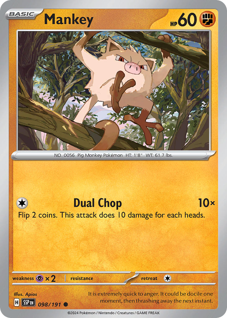 Mankey 098/191 Reverse holo