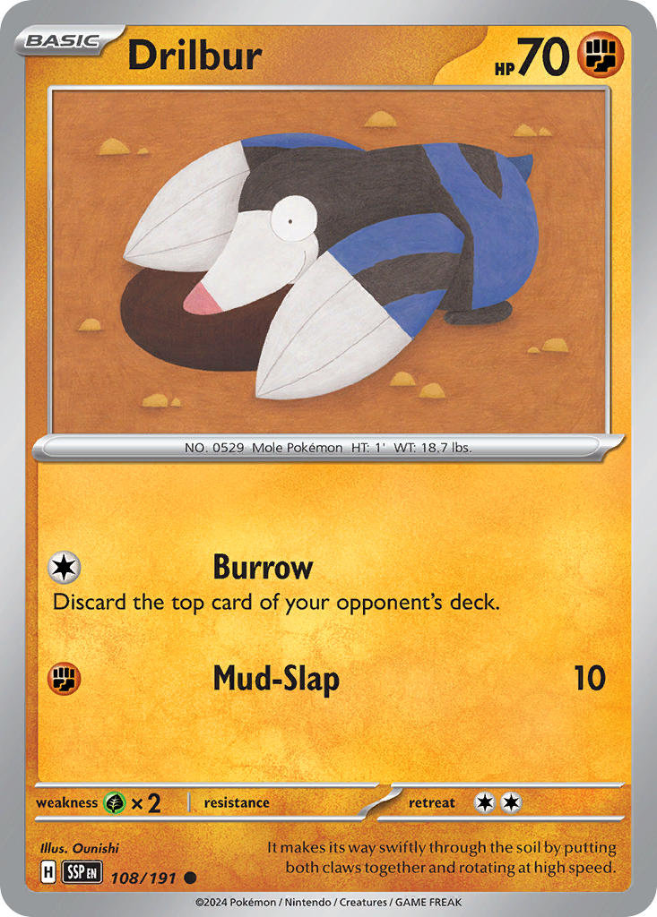 Drilbur 108/191 Reverse holo