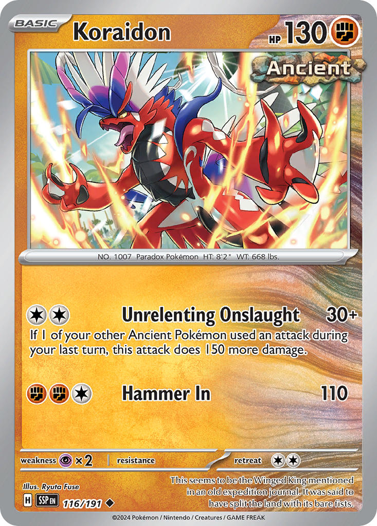 Koraidon 116/191 Reverse holo