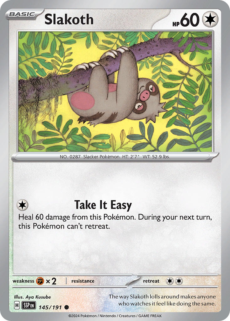 Slakoth 145/191 Reverse holo