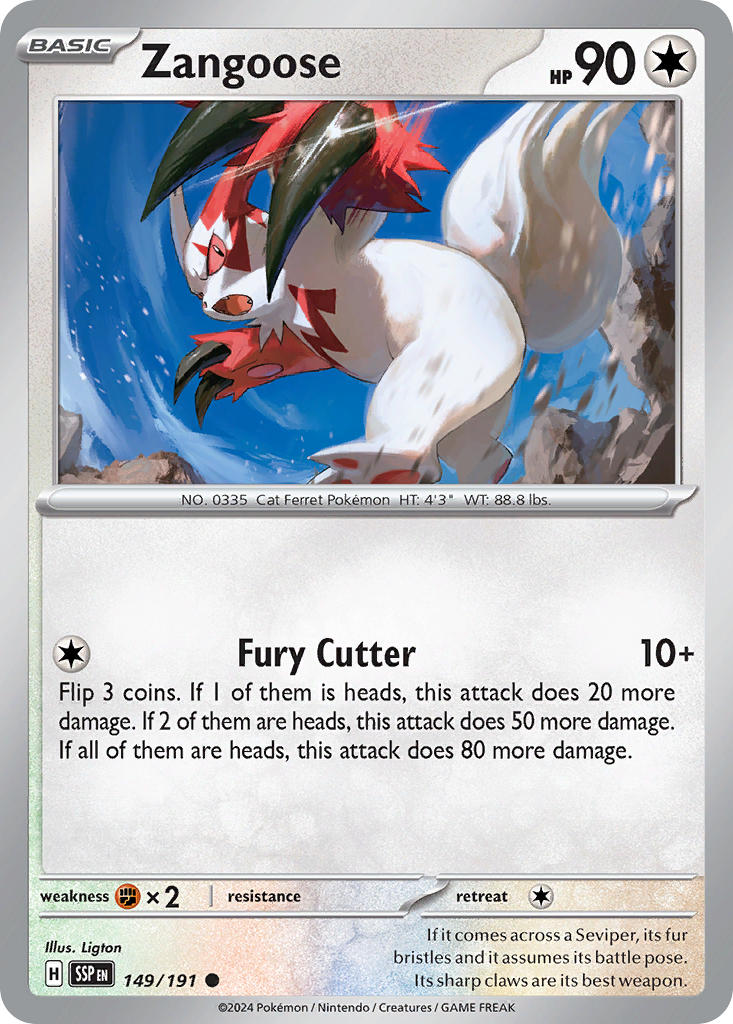 Zangoose 149/191 Reverse holo
