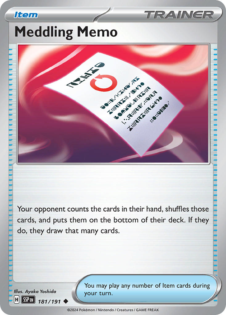 Meddling Memo 181/191 Reverse holo