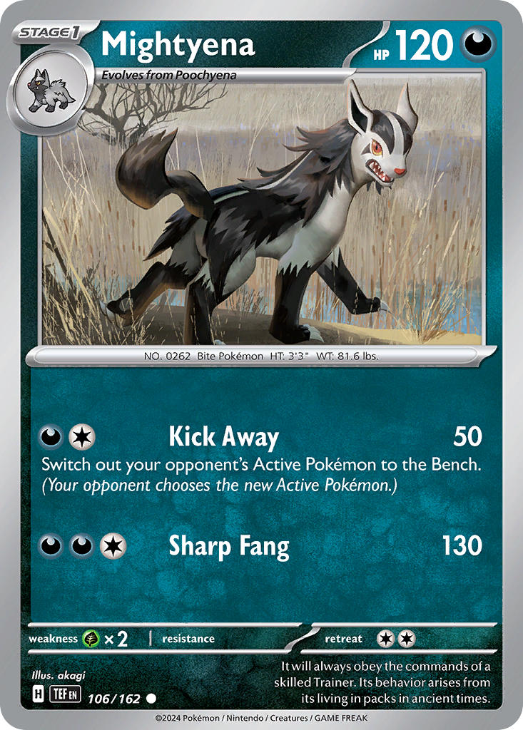 Mightyena 106/162 Reverse holo